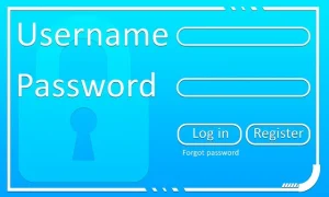 Tela de login com campo de senha sendo digitado