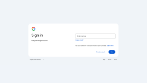 Gmail interface de login
